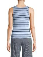 Striped High-Neck Tank