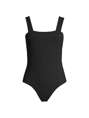 Narcisse Cotton-Blend Thong Bodysuit