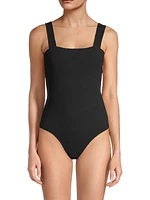 Narcisse Cotton-Blend Thong Bodysuit