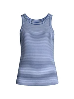 Striped Rib-Knit Tank