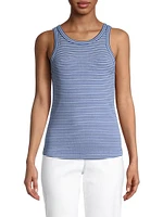 Striped Rib-Knit Tank