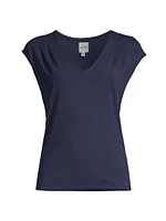 Polished Jersey V-Neck Top