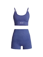 Fashion X Gym Seamless Jacquard Knit Short Set