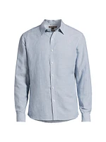 Linen-Blend Slim-Fit Shirt