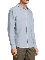 Linen-Blend Slim-Fit Shirt