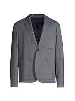Cotton-Blend Two-Button Blazer