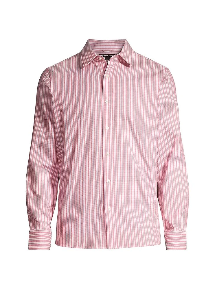 Striped Cotton Button-Front Shirt