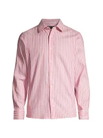 Striped Cotton Button-Front Shirt