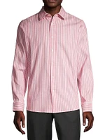 Striped Cotton Button-Front Shirt