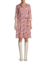 Coral Waves Live-In Shirtdress