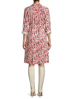 Coral Waves Live-In Shirtdress