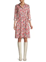 Coral Waves Live-In Shirtdress