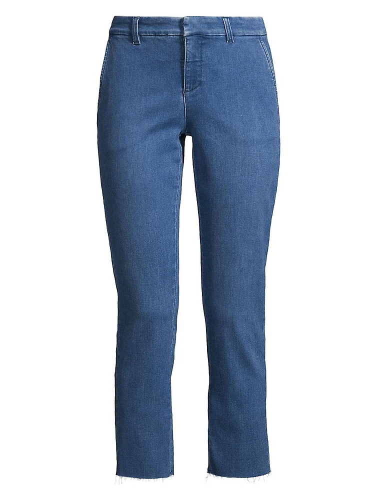 Straight-Leg Ankle Denim Trousers