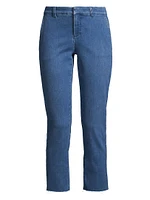 Straight-Leg Ankle Denim Trousers