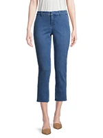 Straight-Leg Ankle Denim Trousers