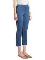 Straight-Leg Ankle Denim Trousers