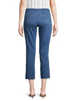 Straight-Leg Ankle Denim Trousers