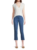 Straight-Leg Ankle Denim Trousers