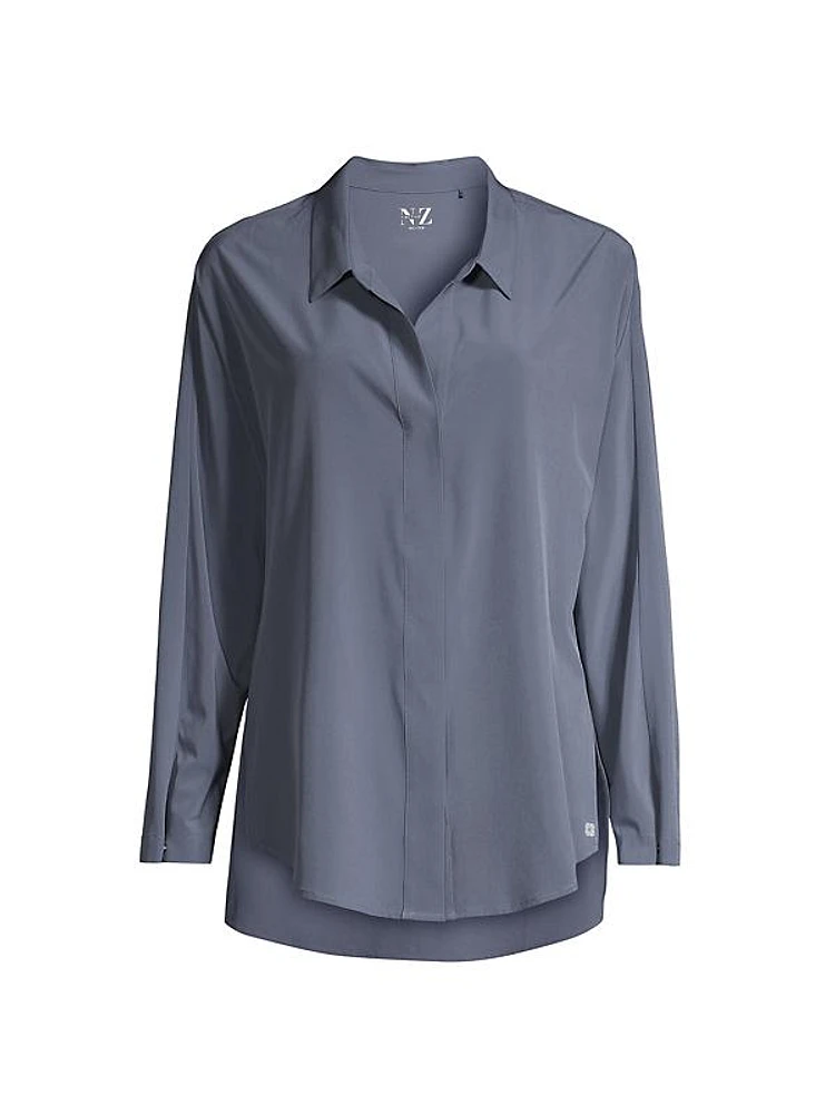 Plus Size Tech Stretch Snap-Front Shirt