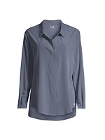 Plus Size Tech Stretch Snap-Front Shirt