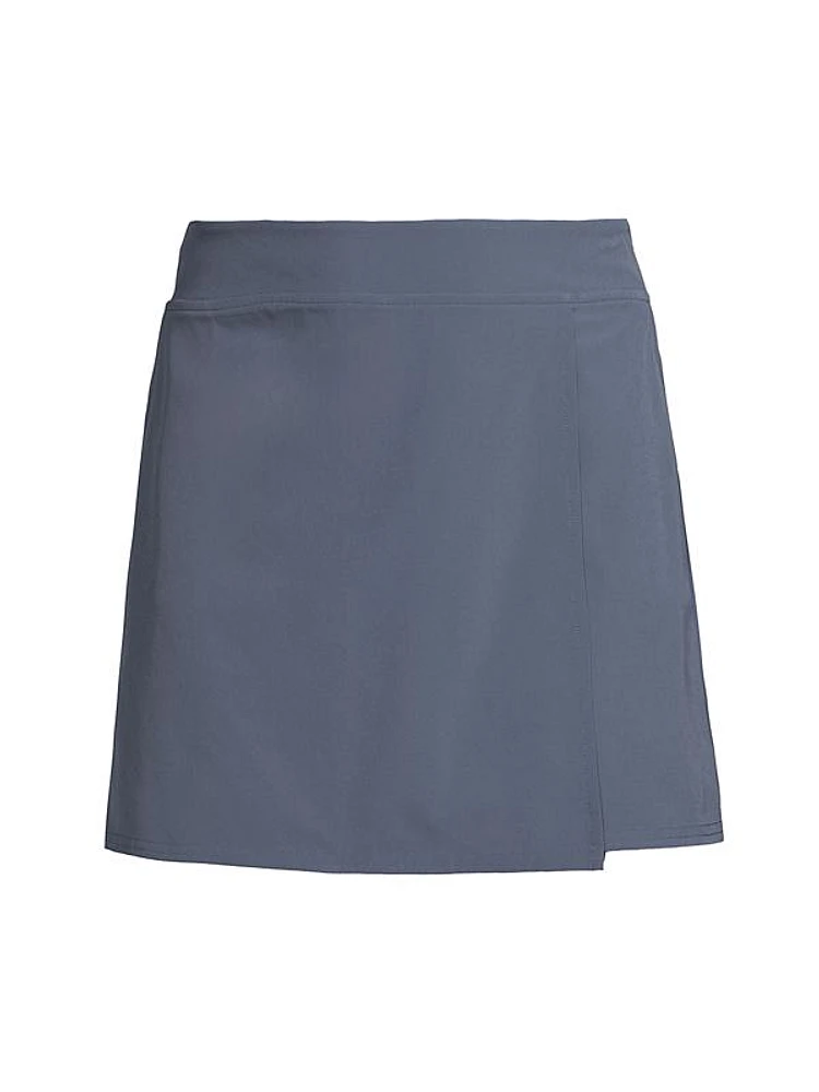 Tech Stretch Faux Wrap Skort