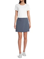 Tech Stretch Faux Wrap Skort