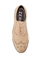 Zerøgrand Unlined Suede Wingtip Oxfords