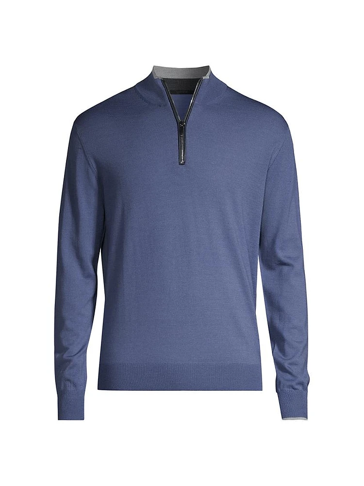 Sebonack Lightweight Merino Wool Quarter-Zip