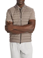 Wool-Silk Quilted Down Vest