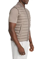 Wool-Silk Quilted Down Vest