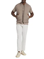 Wool-Silk Quilted Down Vest