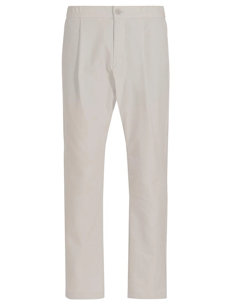 Laminar Seersucker Straight-Leg Pants