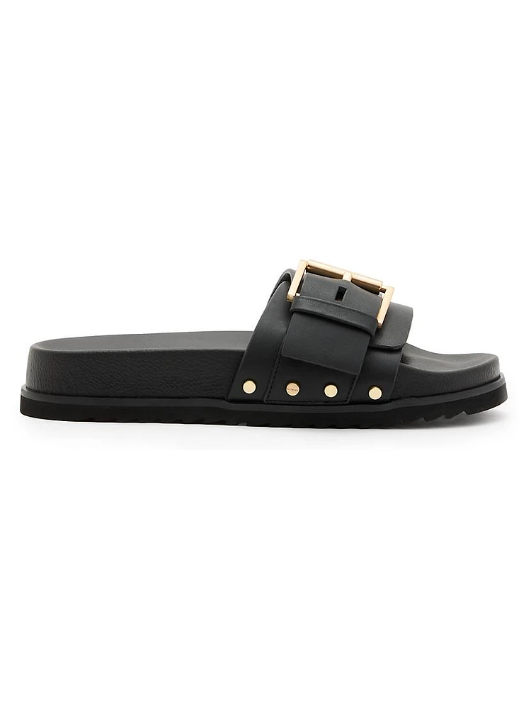 Ellie Studded Leather Slide Sandals