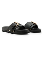 Ellie Studded Leather Slide Sandals