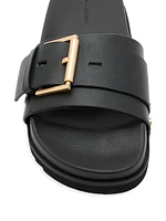 Ellie Studded Leather Slide Sandals