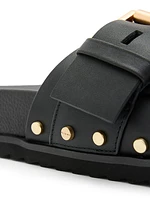 Ellie Studded Leather Slide Sandals