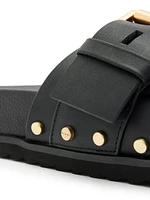 Ellie Studded Leather Slide Sandals