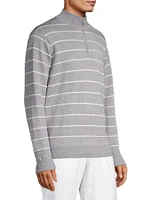 Crown Eastham Striped Quarter-Zip Sweater