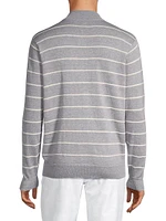 Crown Eastham Striped Quarter-Zip Sweater