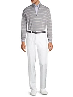 Crown Eastham Striped Quarter-Zip Sweater