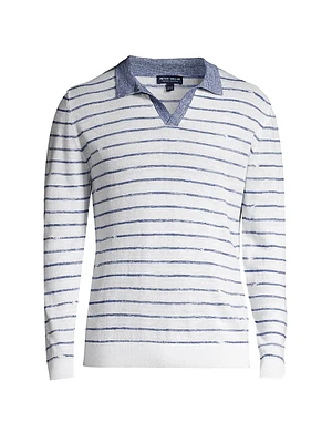 Crown Crafted Triste Striped Linen & Wool-Blend Sweater