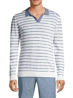 Crown Crafted Triste Striped Linen & Wool-Blend Sweater