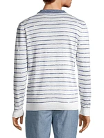 Crown Crafted Triste Striped Linen & Wool-Blend Sweater