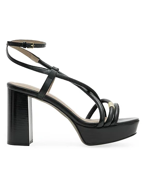 Bella 100MM Leather Platform Sandals