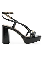 Bella 100MM Leather Platform Sandals