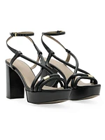 Bella 100MM Leather Platform Sandals