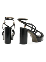 Bella 100MM Leather Platform Sandals