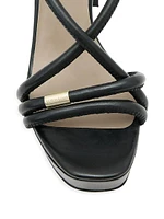 Bella 100MM Leather Platform Sandals