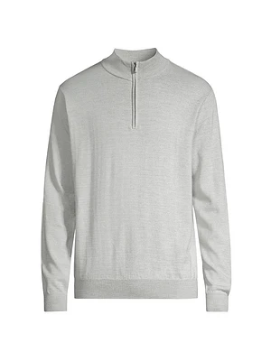 Crown Canton Striped Quarter-Zip Sweater