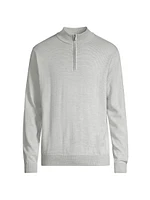 Crown Canton Striped Quarter-Zip Sweater